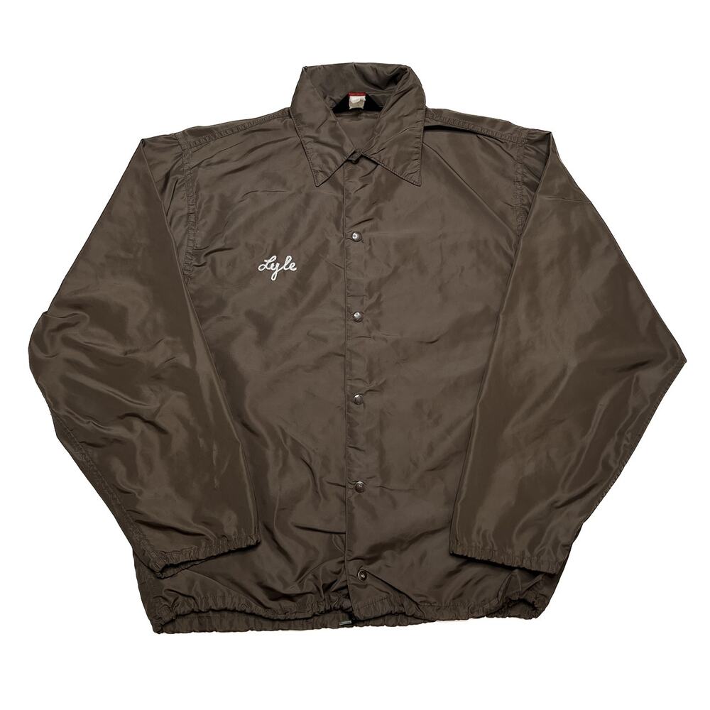 Pla-Jac by Dunbrooke Vintage Windbreaker Work Jacket Lyle Name Tag Men's Medium